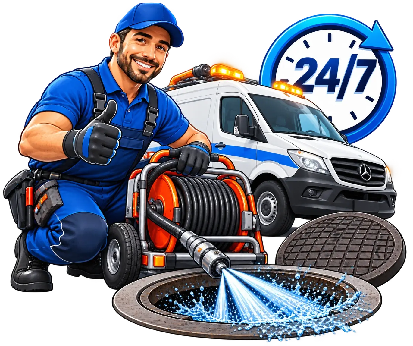 24_7 Rohrreinigung mit Profi-Techniker icon